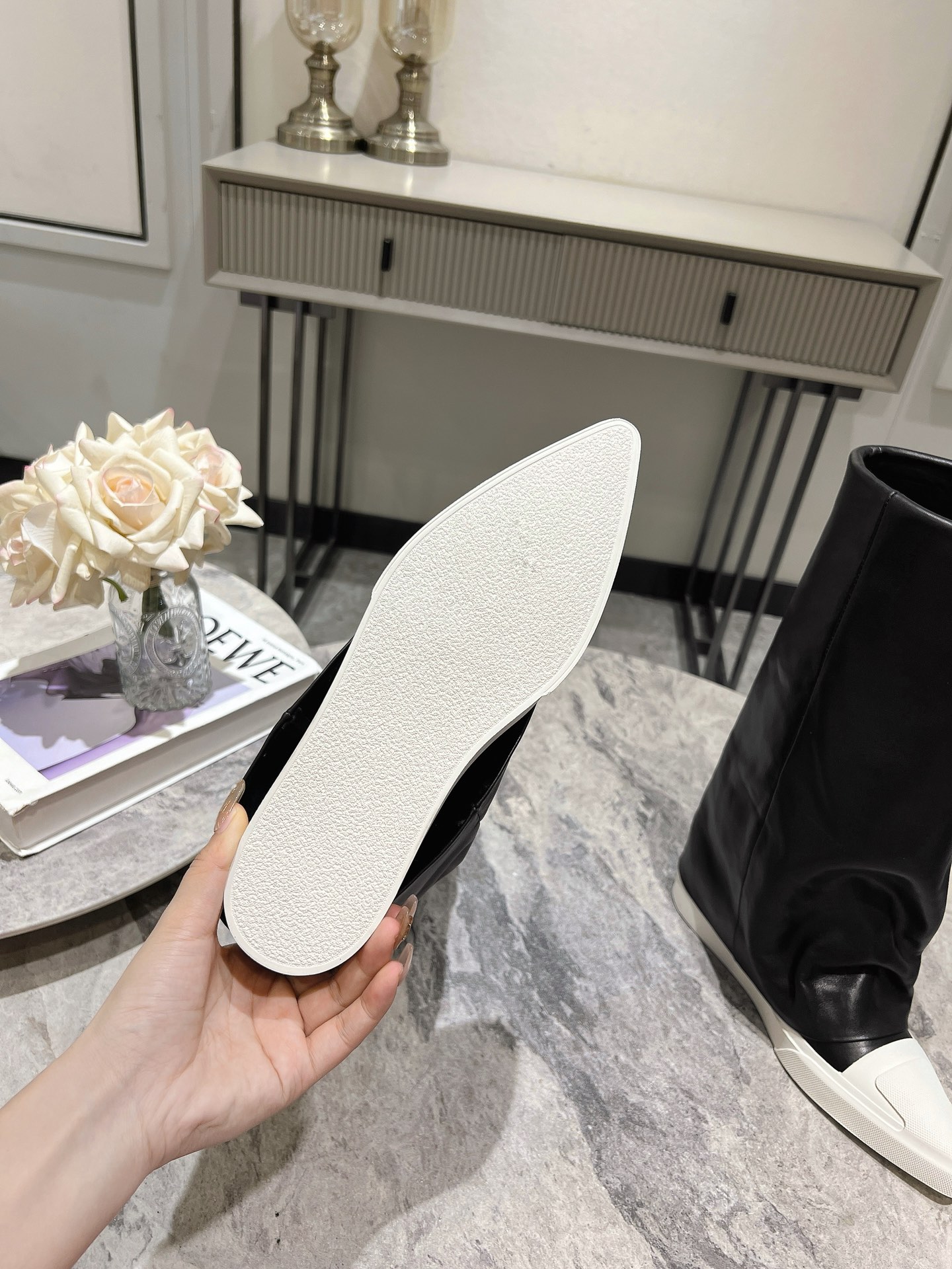 “1080 DYMONLATERY Black White Casual Shoes with 3cm Increase for Sports Street Styling” - 图片 5