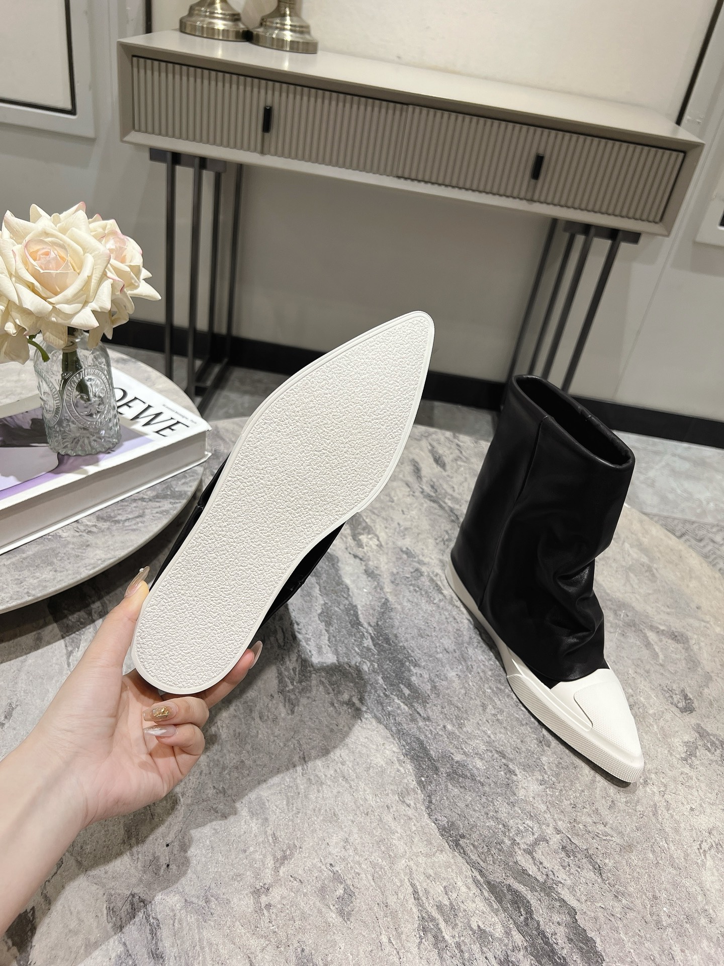 “840 DYMONLATERY Black and White Casual Shoes with 3cm Height Increase and Sporty Style” - 图片 7