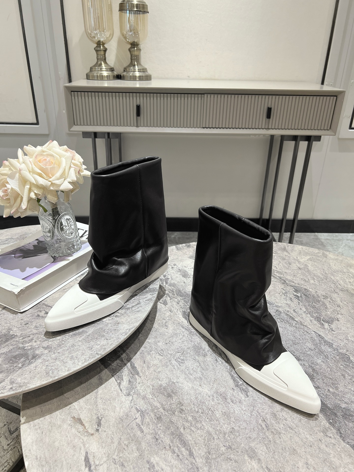 “840 DYMONLATERY Black and White Casual Shoes with 3cm Height Increase and Sporty Style” - 图片 6