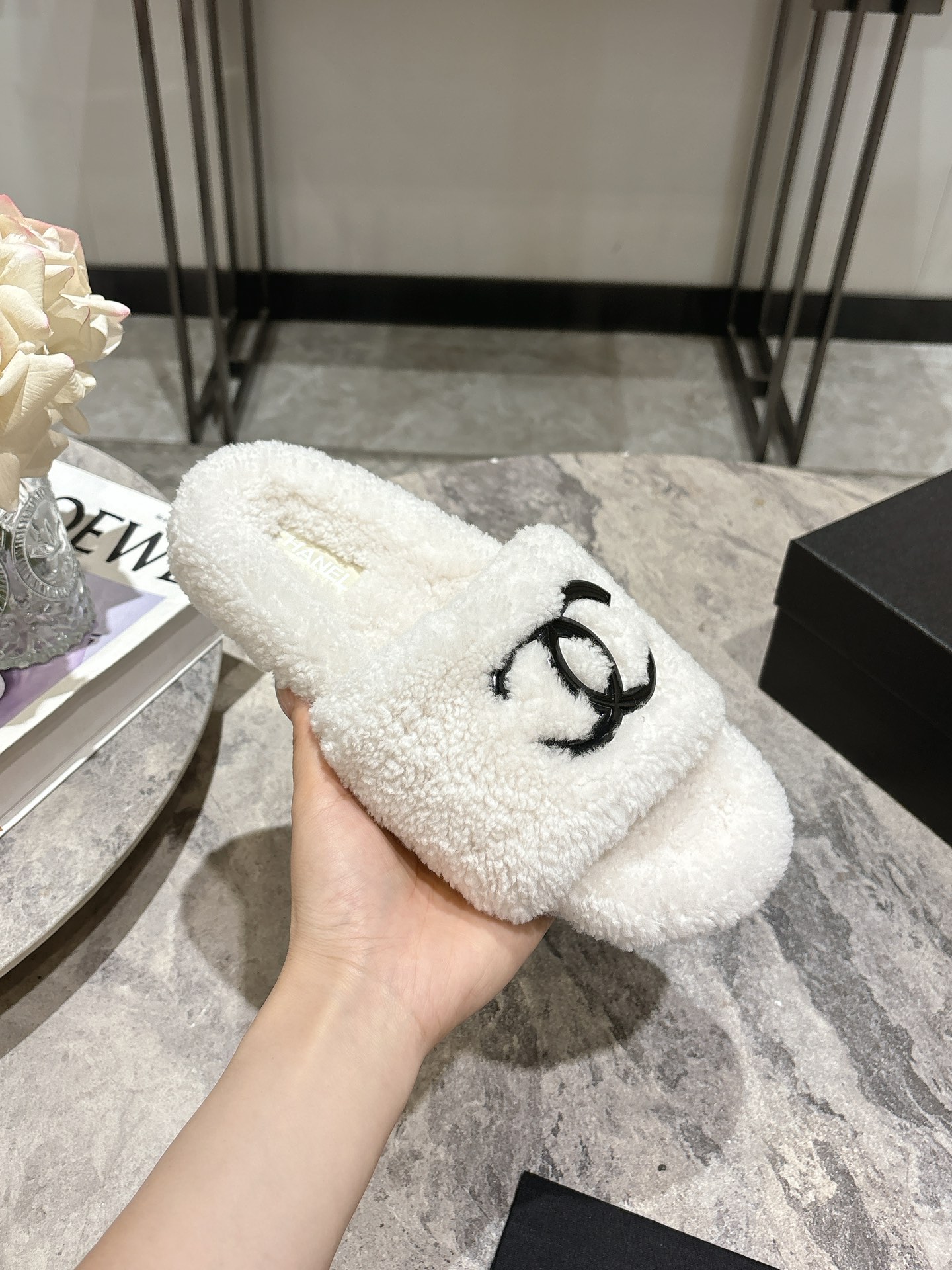 Chanel Kopiëren
 Schoenen Pantoffels Rubber Wol