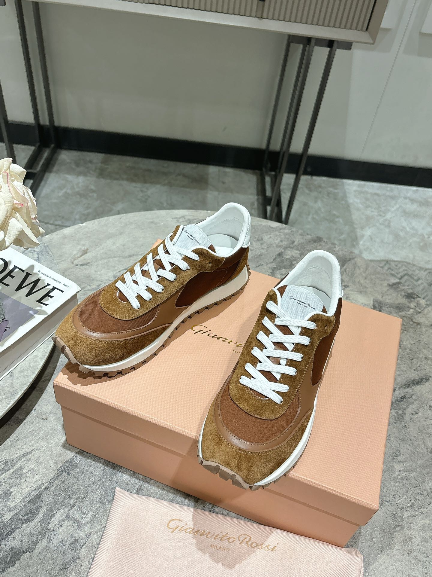 Gianvito Rossi 25ss Retro Sneakers: Stylish, Comfortable, and Fashionable in Hair 800 - 图片 7