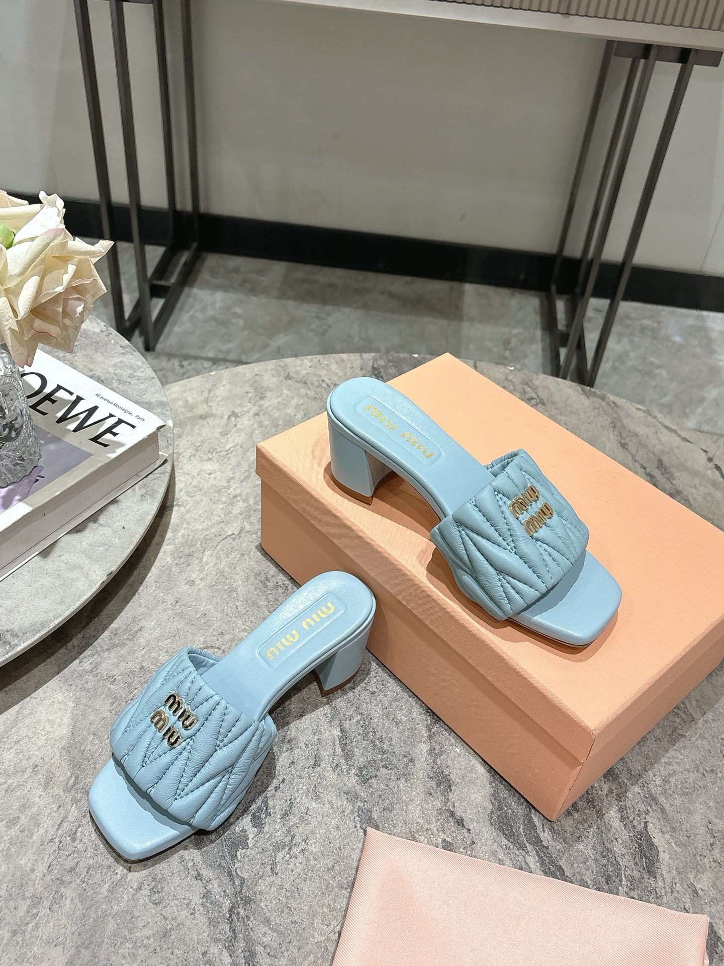 Miu Miu Crinkled Leather Heeled Sandals - Elegant and Comfortable 7 i1741908980557 7245 0 5