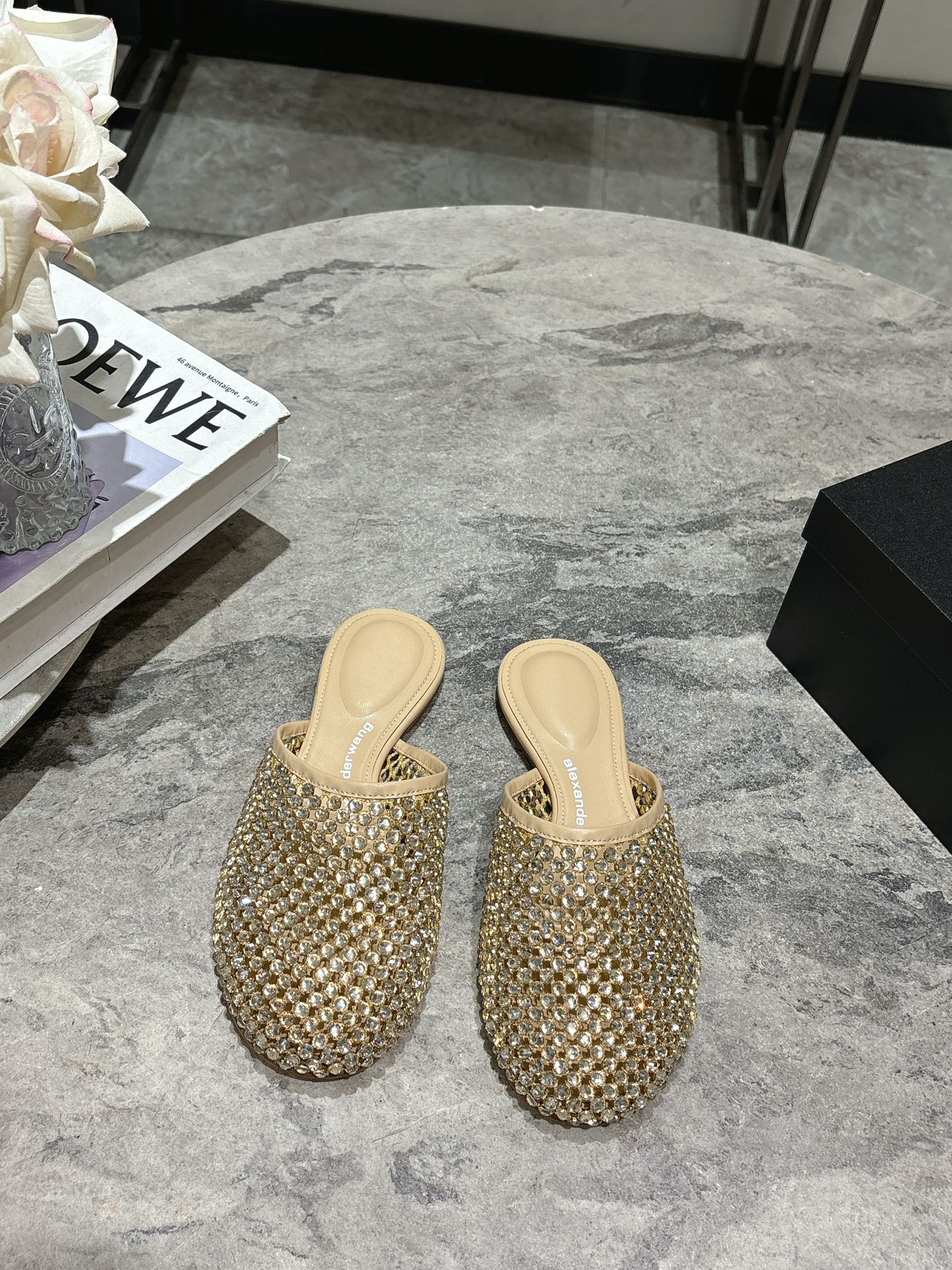 Alexander Wang Women's Crystal Embellished Pointed Toe Mules Slides Sandals 2 i1742730092032 1659 0 0