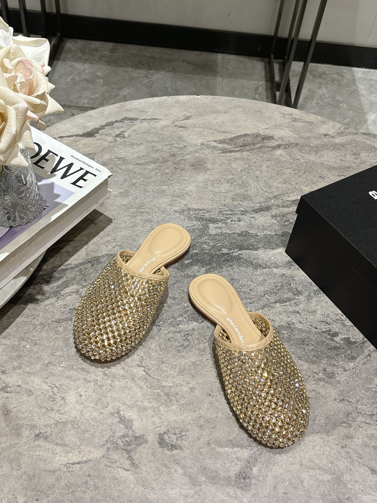 Alexander Wang Women's Crystal Embellished Pointed Toe Mules Slides Sandals 3 i1742730093305 7926 0 1