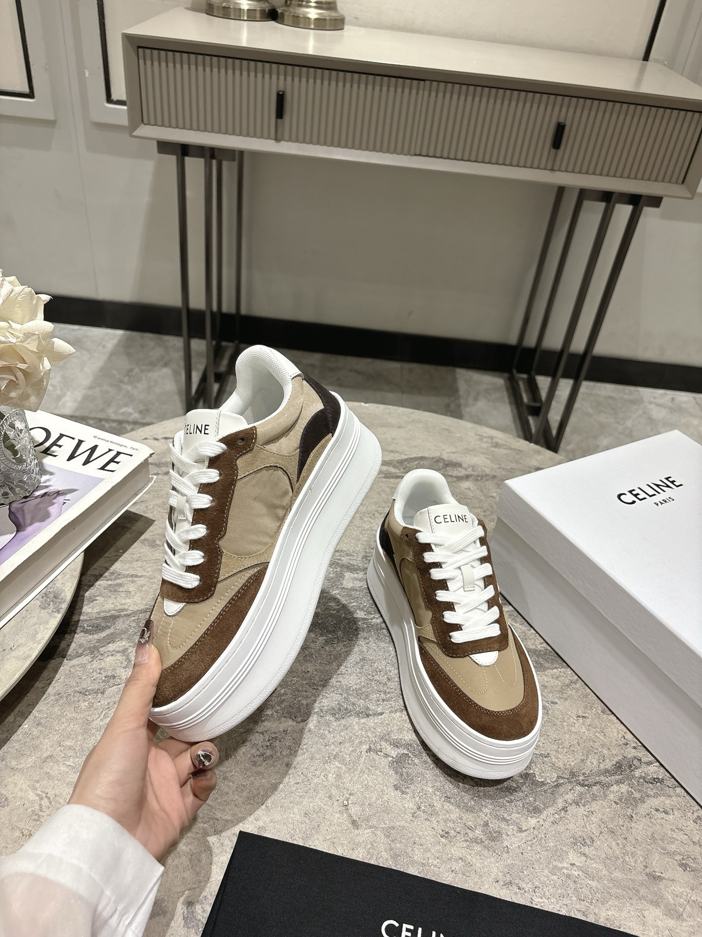 Celine Runner Sneakers Women's Thick-Soled Lace-Up Platform Shoes 2025 Spring 6 i1743183554918 5886 0 4