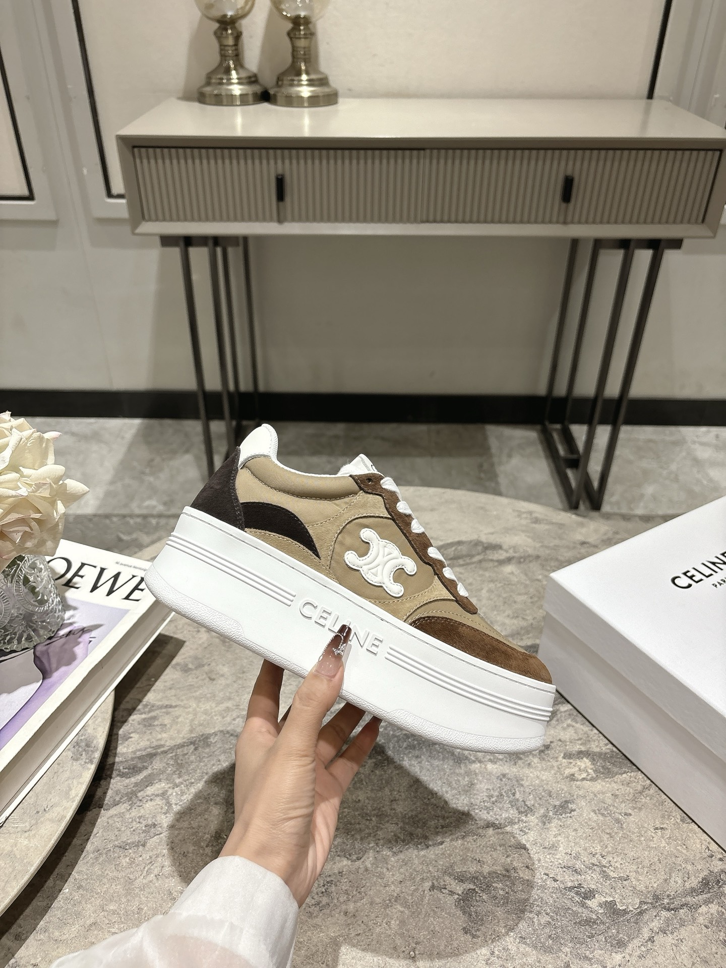 Celine Runner Sneakers Women's Thick-Soled Lace-Up Platform Shoes 2025 Spring 3 i1743183554974 8146 0 0