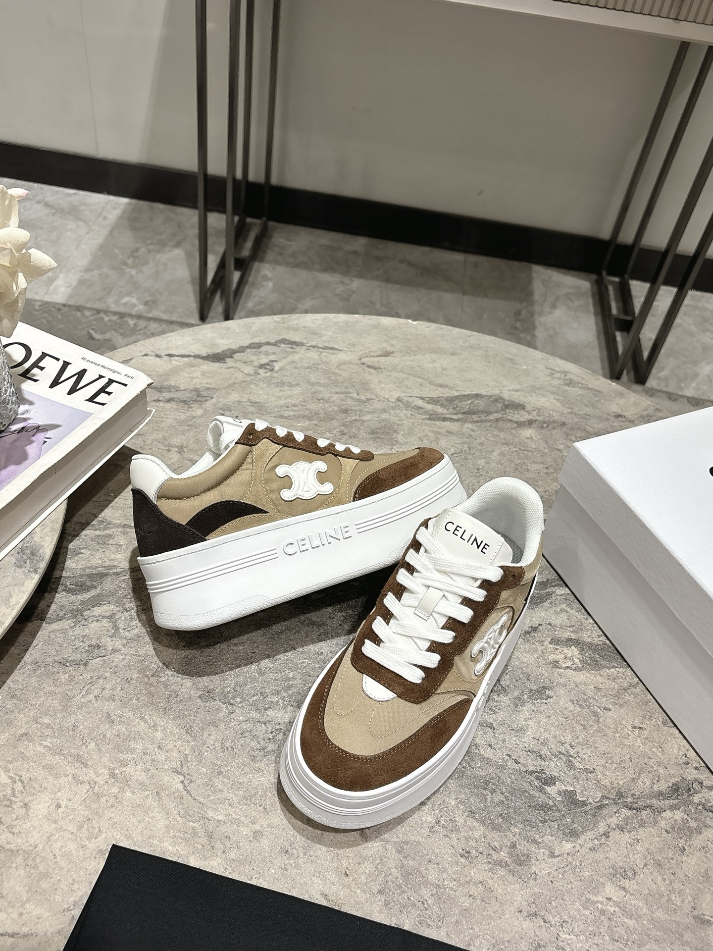 Celine Runner Sneakers Women's Thick-Soled Lace-Up Platform Shoes 2025 Spring 8 i1743183555075 7877 0 6