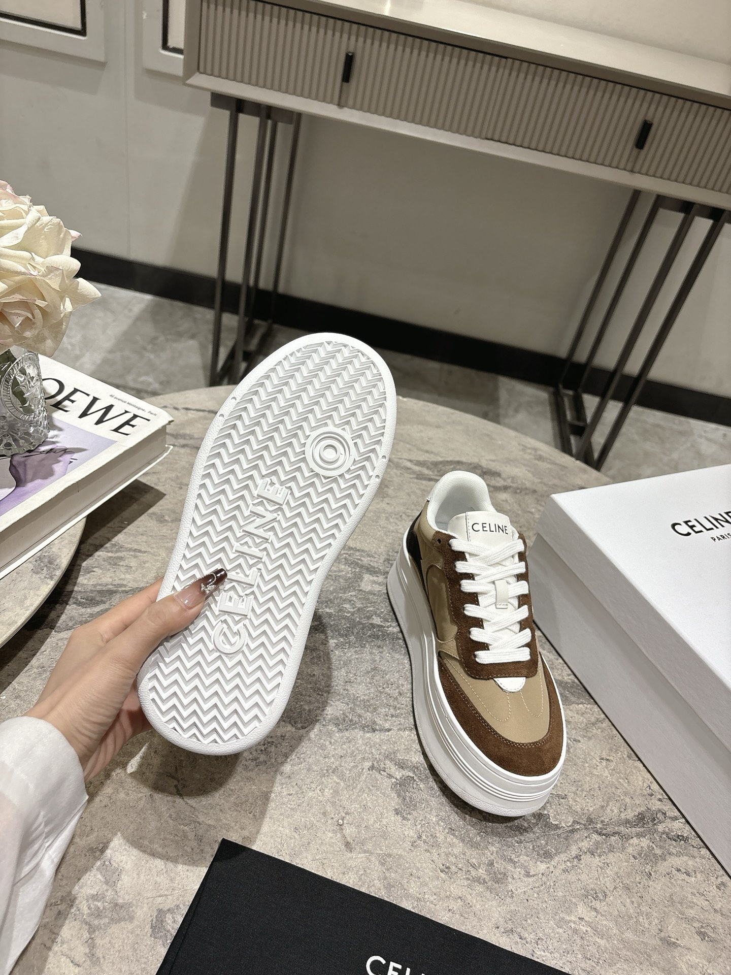 Celine Runner Sneakers Women's Thick-Soled Lace-Up Platform Shoes 2025 Spring 7 i1743183557350 9073 0 5