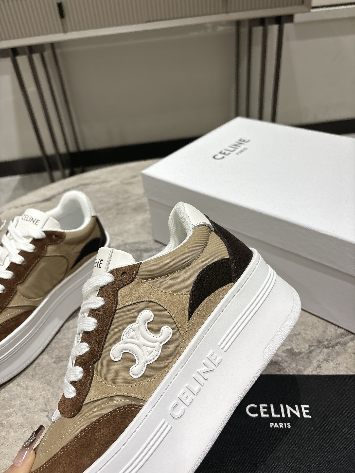 Celine Runner Sneakers Women's Thick-Soled Lace-Up Platform Shoes 2025 Spring 10 i1743183557420 9646 0 8