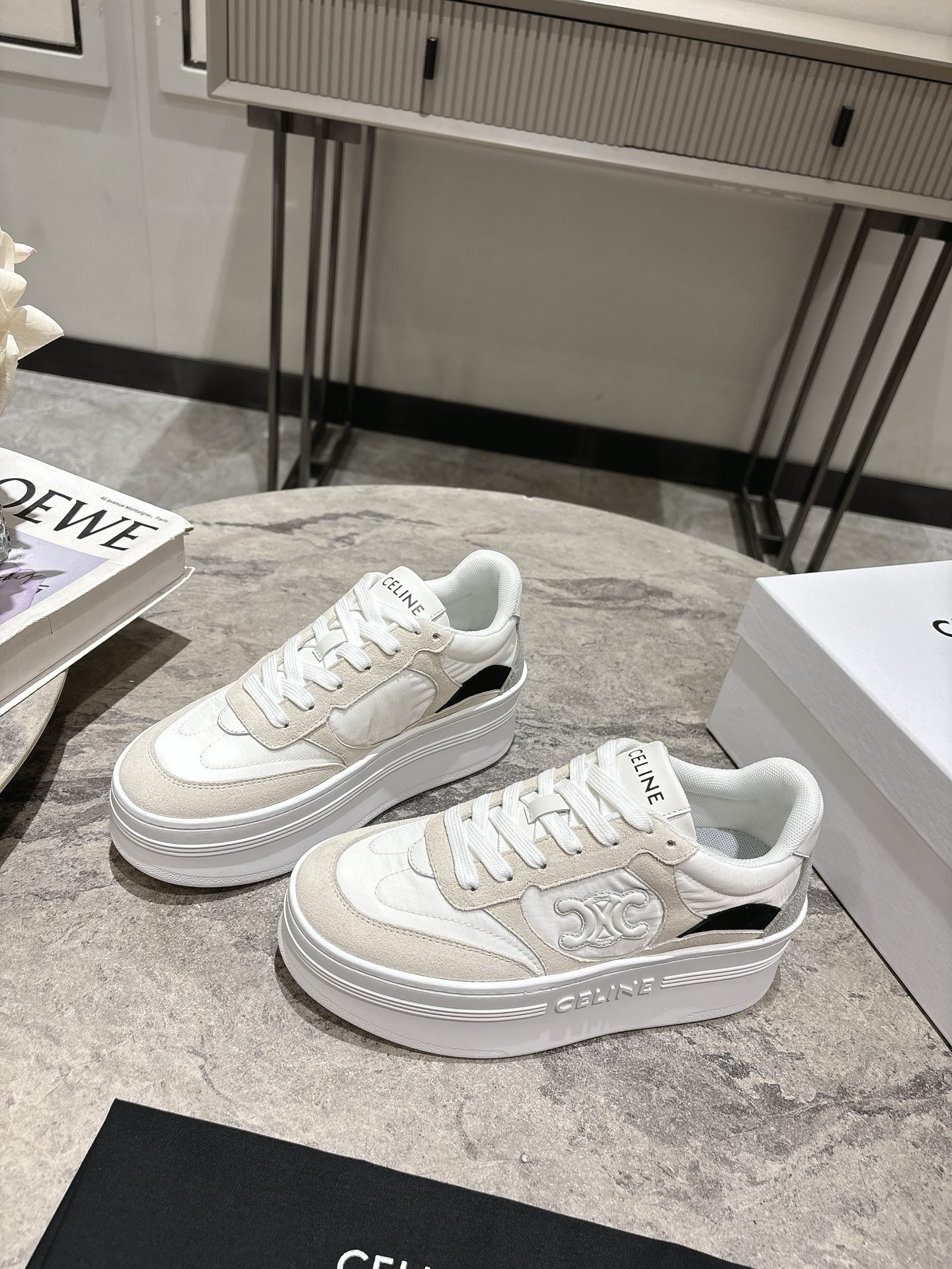 Celine Runner Sneakers: Iconic Triomphe Logo, Platform Sole, and Premium Leather 1 Celine Runner Sneakers: Iconic Triomphe Logo, Platform Sole, and Premium Leather