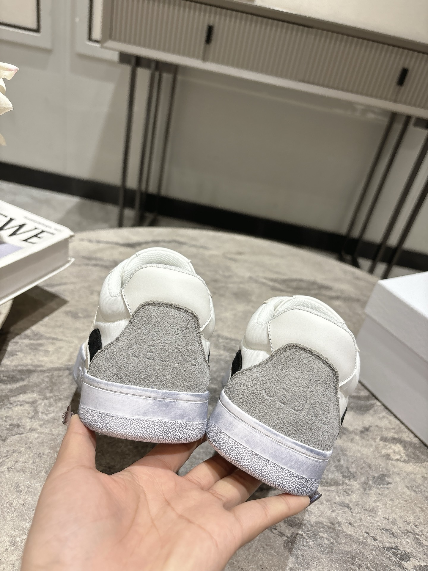 Celine Runner Sneakers, White Leather, Women's Lace-up Fashion Sneakers 10 i1743183606931 535 0 8
