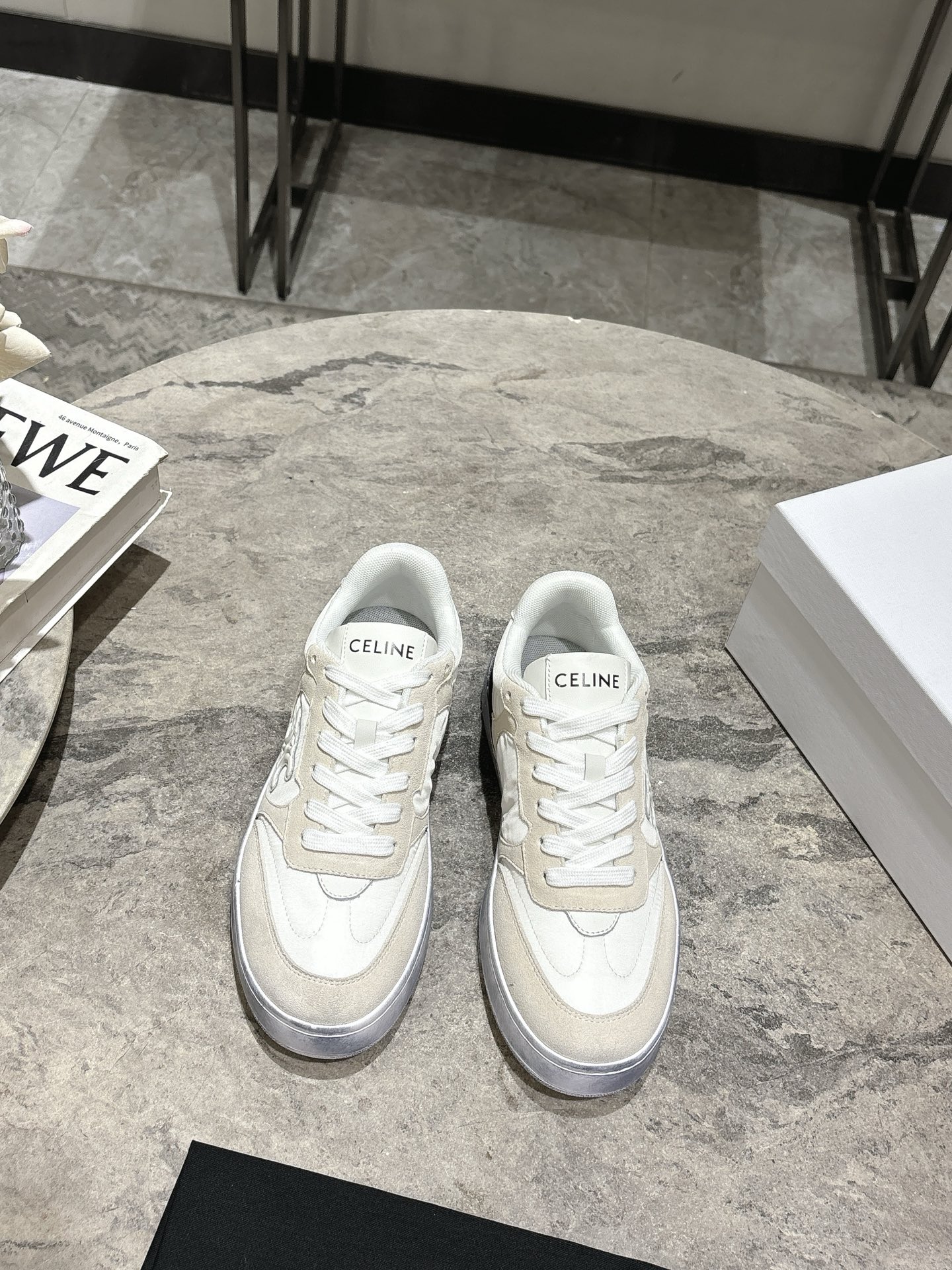 Celine Runner Sneakers, White Leather, Women's Lace-up Fashion Sneakers 4 i1743183610257 893 0 1