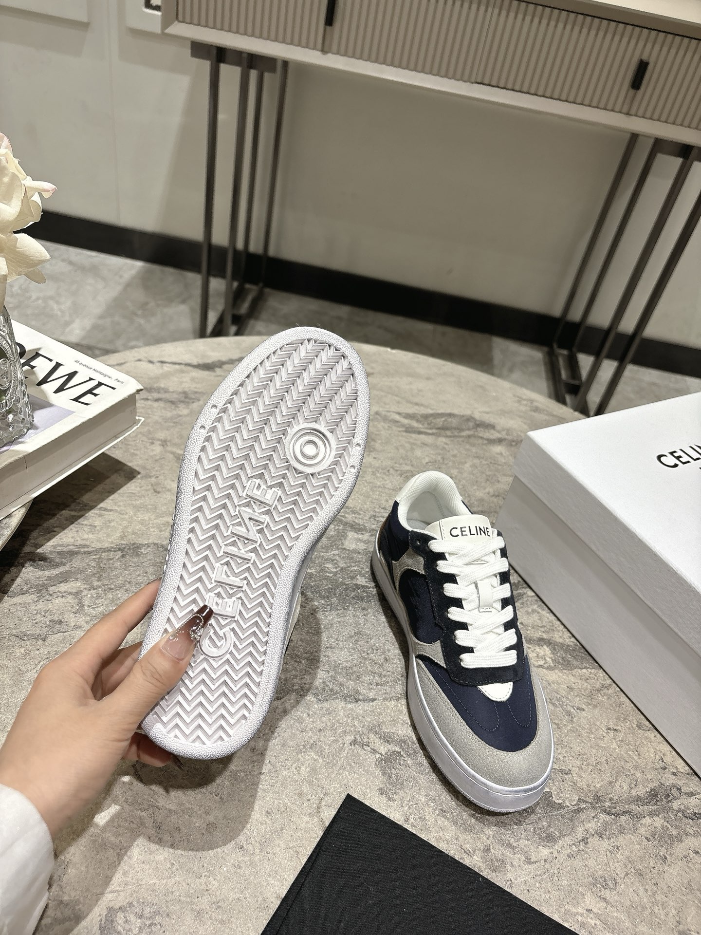 Celine Runner Sneakers With Triomphe Logo in Calfskin and Suede 7 i1743183620140 6568 0 5