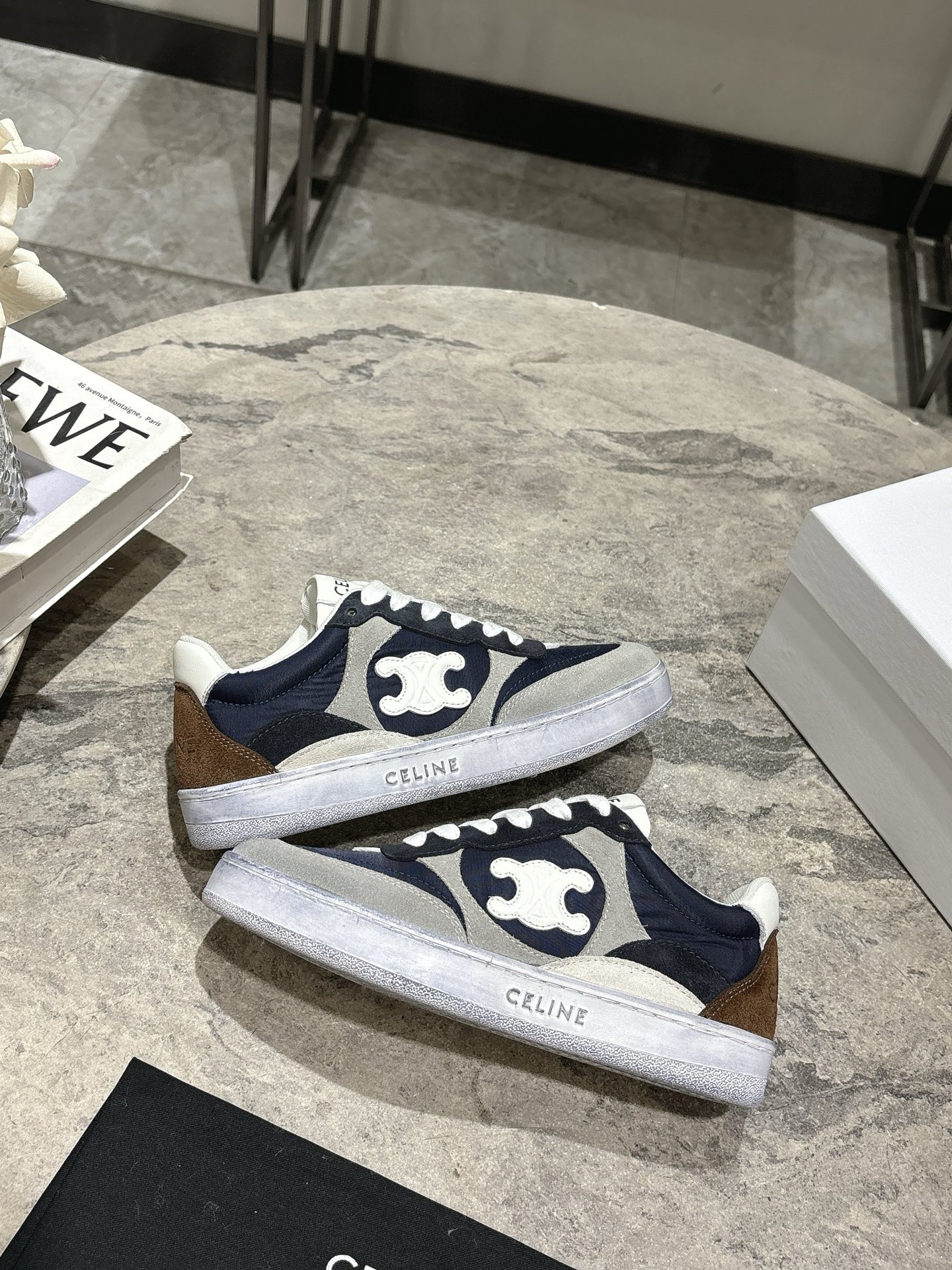 Celine Runner Sneakers With Triomphe Logo in Calfskin and Suede 8 i1743183622315 9339 0 6