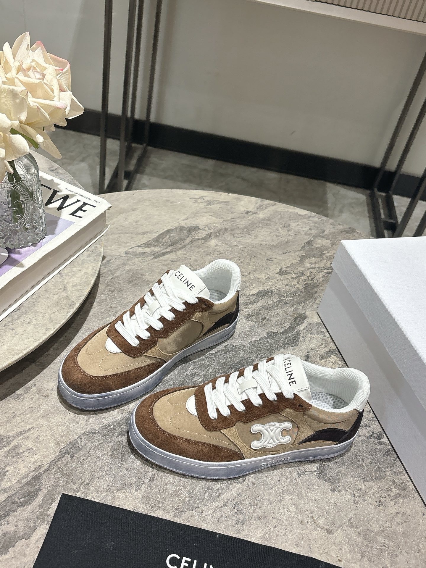 Celine Runner Sneakers with Triomphe Logo in Suede Calfskin 2 i1743228300661 2227 0 3