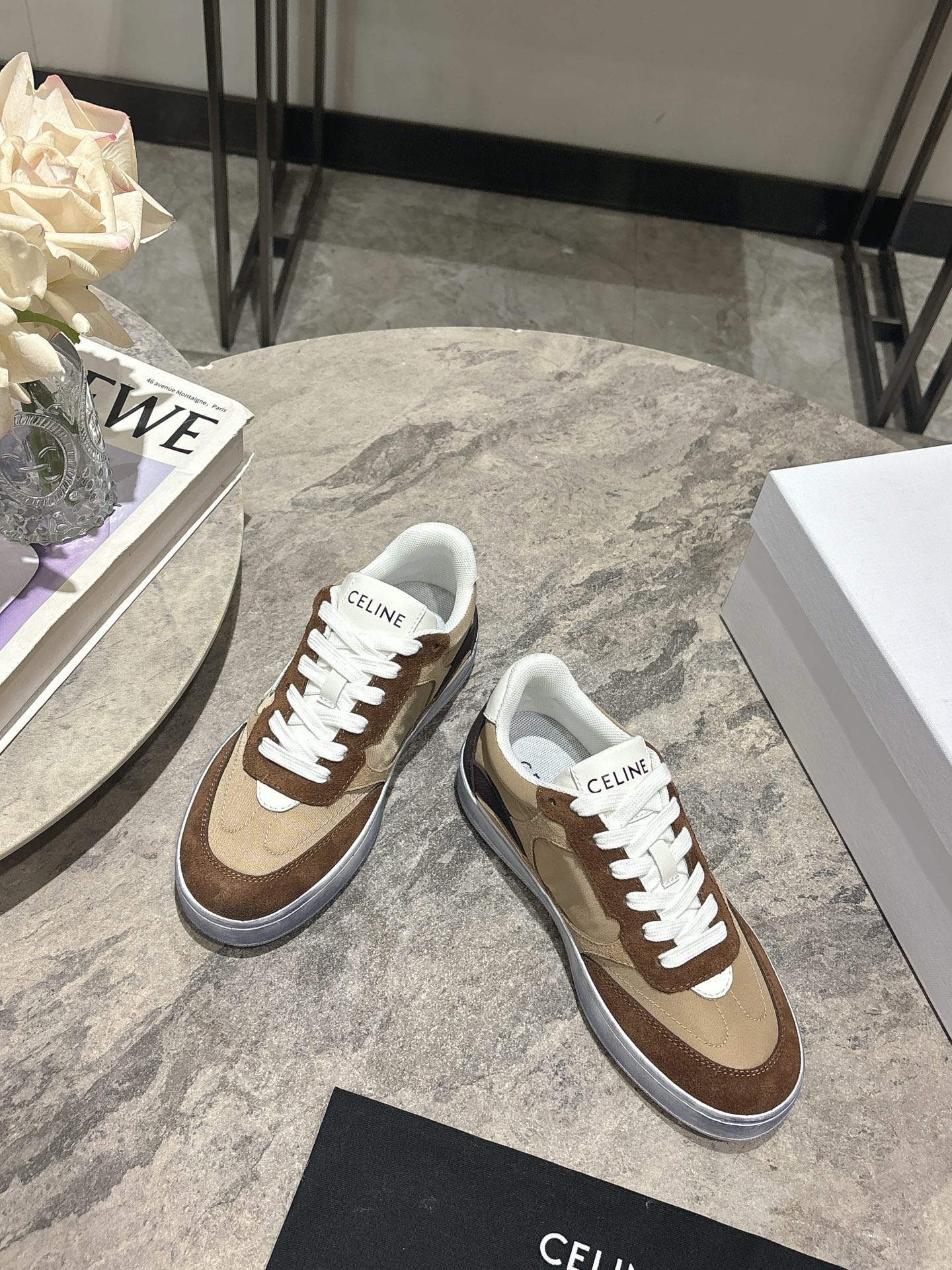 Celine Runner Sneakers with Triomphe Logo in Suede Calfskin 5 i1743228300661 4087 0 2