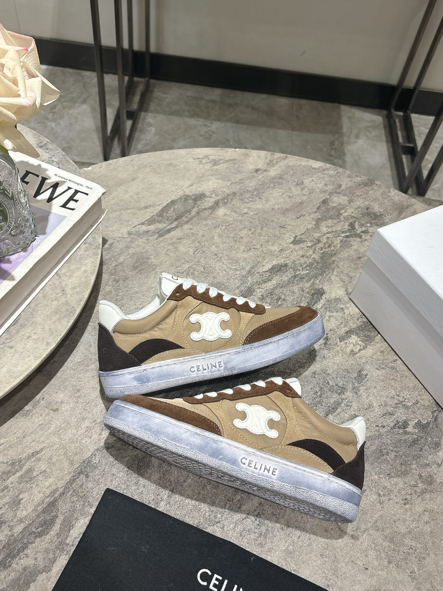 Celine Runner Sneakers with Triomphe Logo in Suede Calfskin 8 i1743228302038 4863 0 6