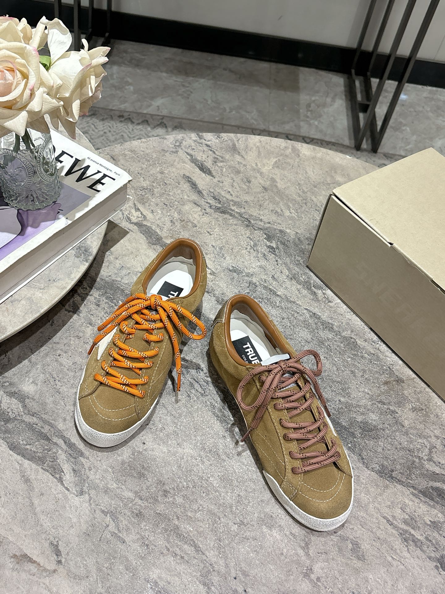 Golden Goose True Star Suede Sneakers with Contrasting Laces for Men and Women 4 i1744130711520 5715 0 1