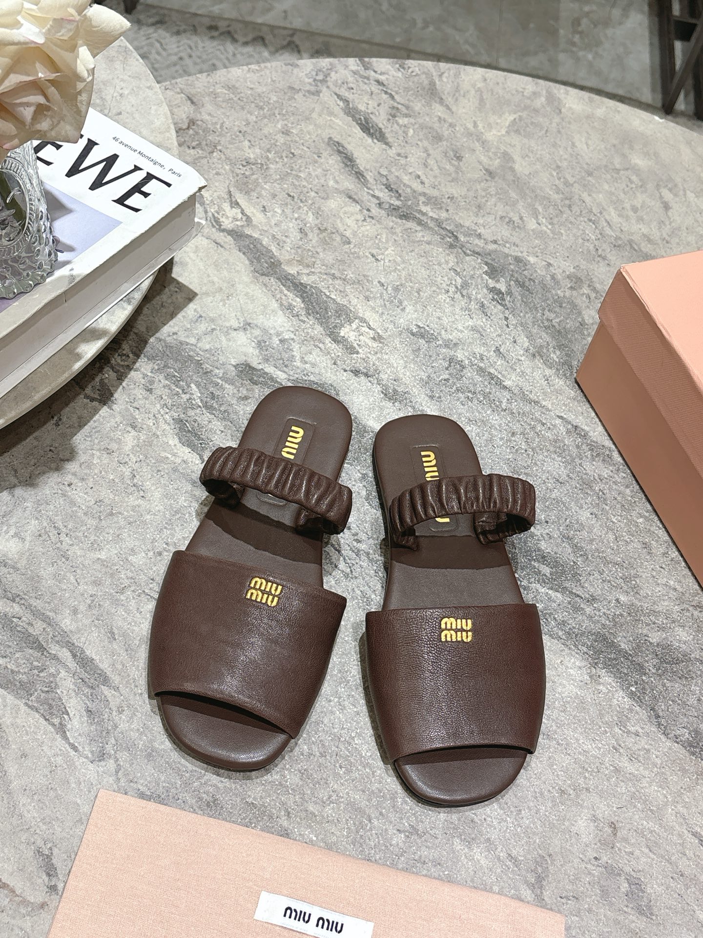 NO:240837,Miu Miu Miu Milan's latest spring and summer slippers 