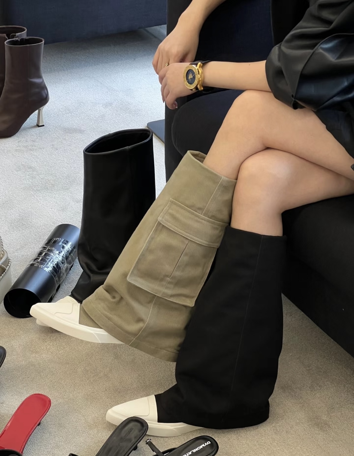 NO:437630,Picture of foot #, boots, boots19860909上脚图#,靴子,boots,Women's Shoes