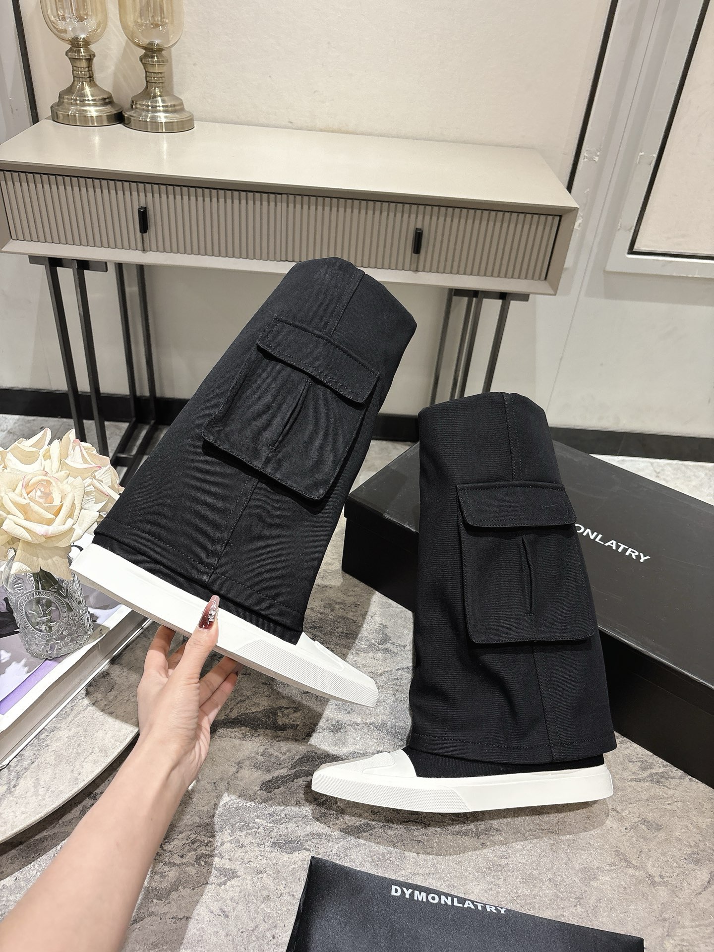 “Dymonlatriy Street-Type Sneakers: Original Fabric, 3cm Height, Rubber Base, Sizes 35-39” - 图片 5