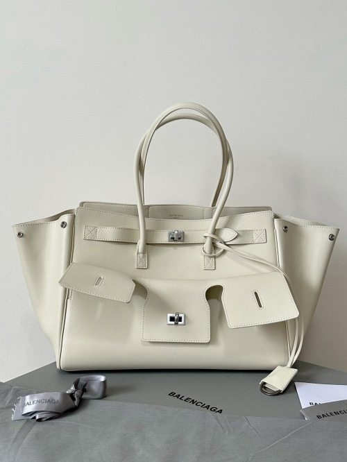 Balenciaga Bel Air Medium Tote Bag Ivory White Leather 16 Balenciaga Bel Air Medium Tote Bag Ivory White Leather