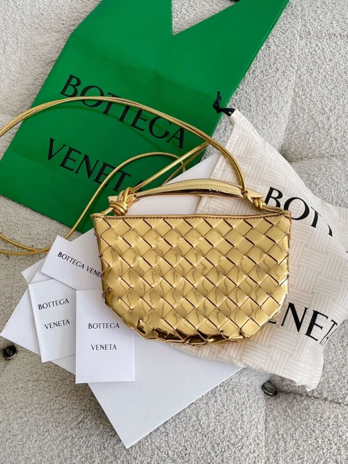 Bottega Veneta Mini Sardine Bag Gold Metallic Calfskin Leather 6 Bottega Veneta Mini Sardine Bag Gold Metallic Calfskin Leather