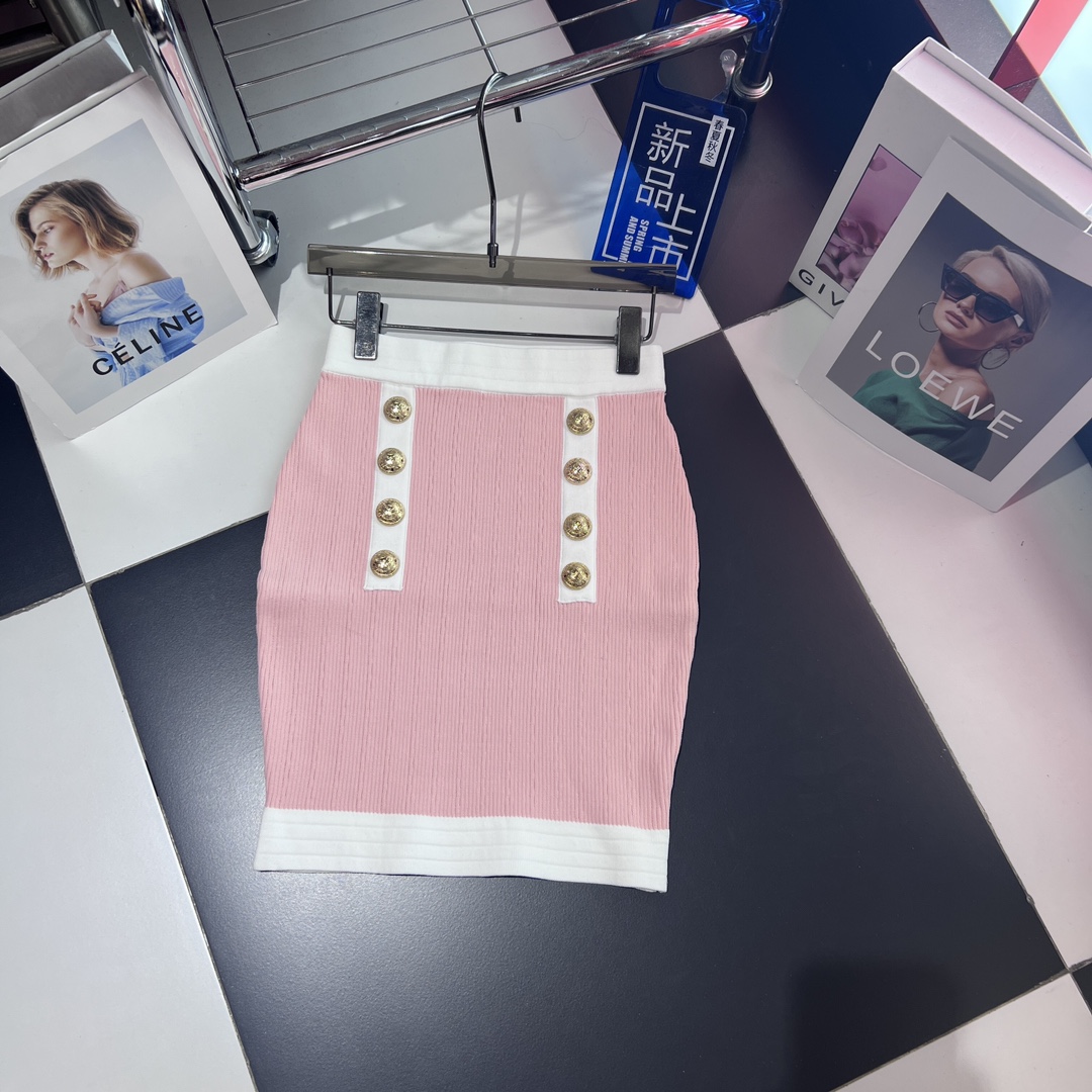 Balmai*24粉色套装系列三件套半裙实拍码数：SML