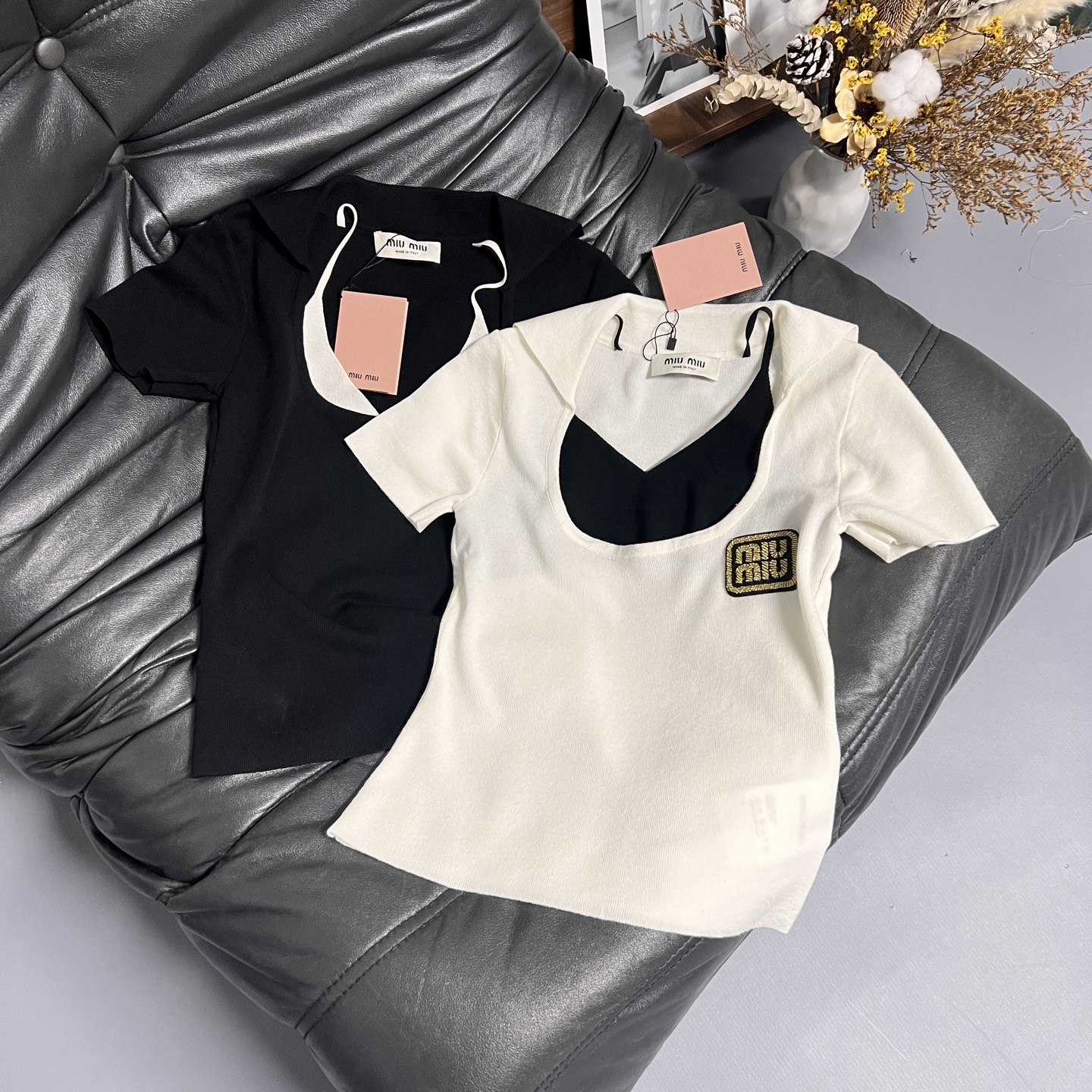 Miu Mi’s Stylish Two-Tone Sleeve Shirt for Hard-Core Females