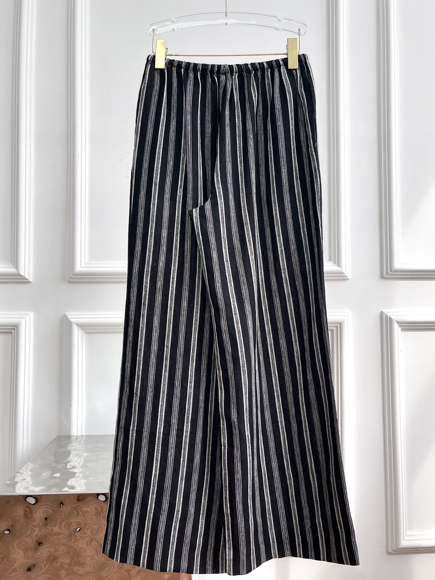 Striped Linen Wide Leg Pants for Women, Casual Loose Fit Trousers with Drawstring 9 i1750409539 6646 1