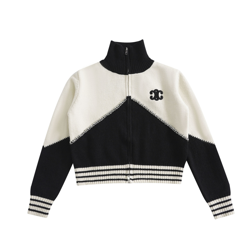 Chanel Clothing Coats & Jackets Buy AAA Cheap Black White Embroidery Knitting