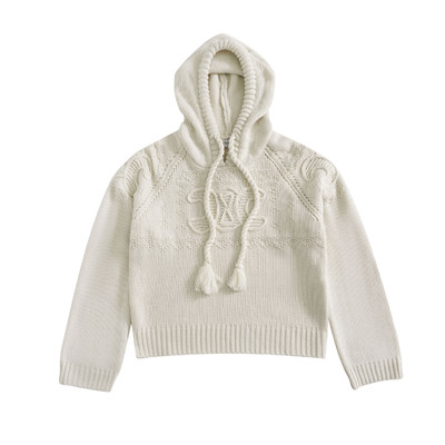 Celine Flawless Clothing Sweatshirts Beige White Weave Knitting Vintage Hooded Top