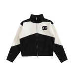 Celine Clothing Cardigans Coats & Jackets Sweatshirts Black White Embroidery Knitting