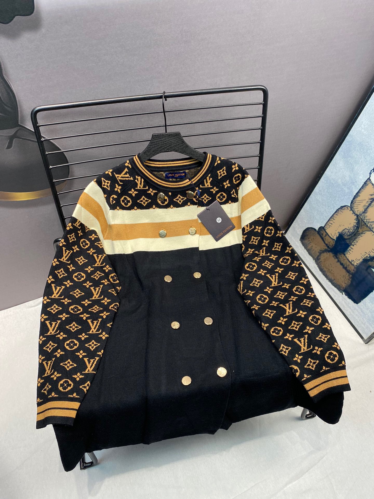 Louis Vuitton Vêtements Cardigans Manteaux & Blousons Pull En Tricot Unisexe Tricot Laine Collection automne – hiver