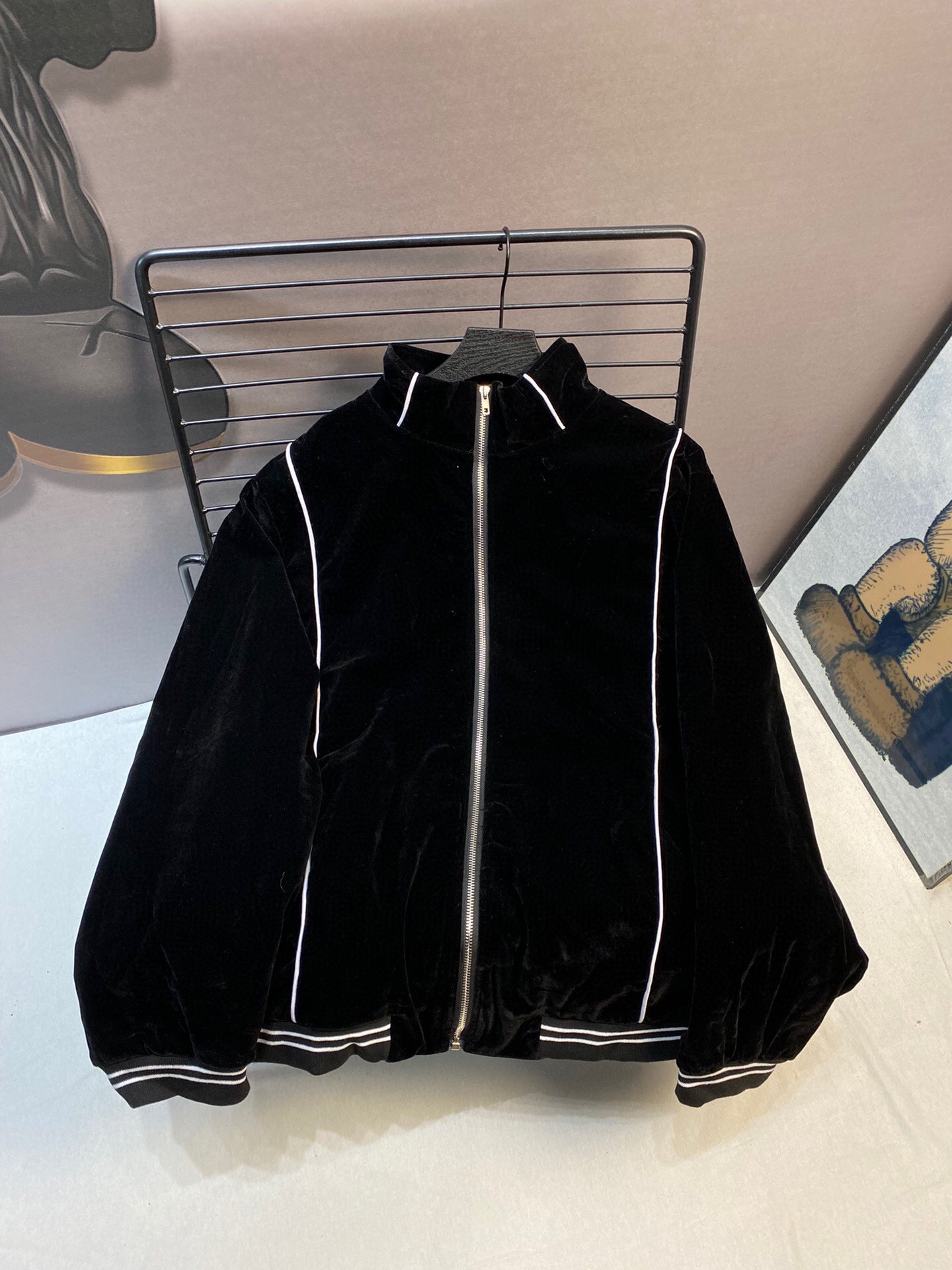 Celine 2022 Spring Fall Black Velvet Jacket: LV Connection, Car Logo Influence