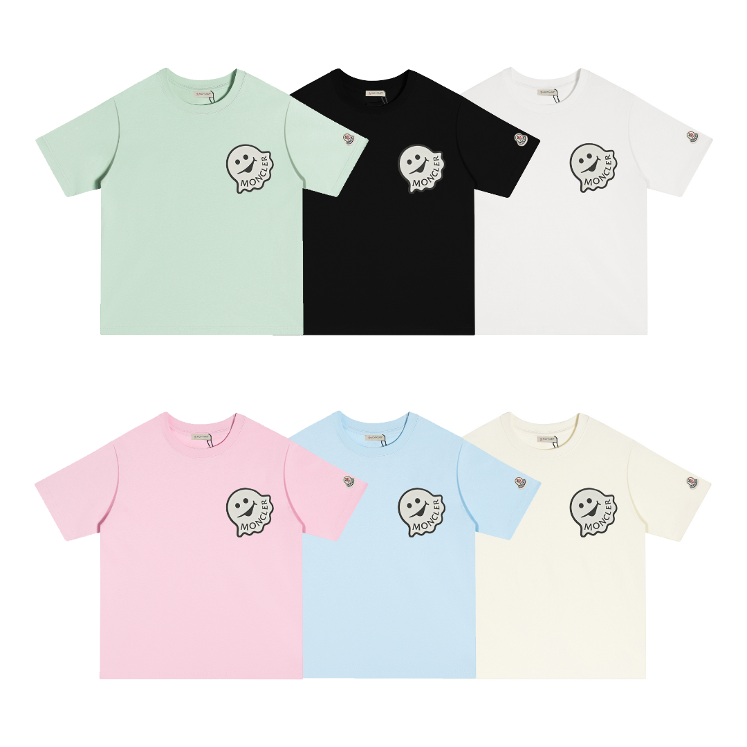 D261 P80 Camiseta de manga corta Montgu M-XXL blanco, negro, albaricoque, azul cielo, rosa, verde, algodón puro de dobl…