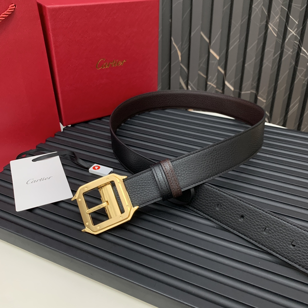 Cartier Belts Black Brown Cowhide QH107550
