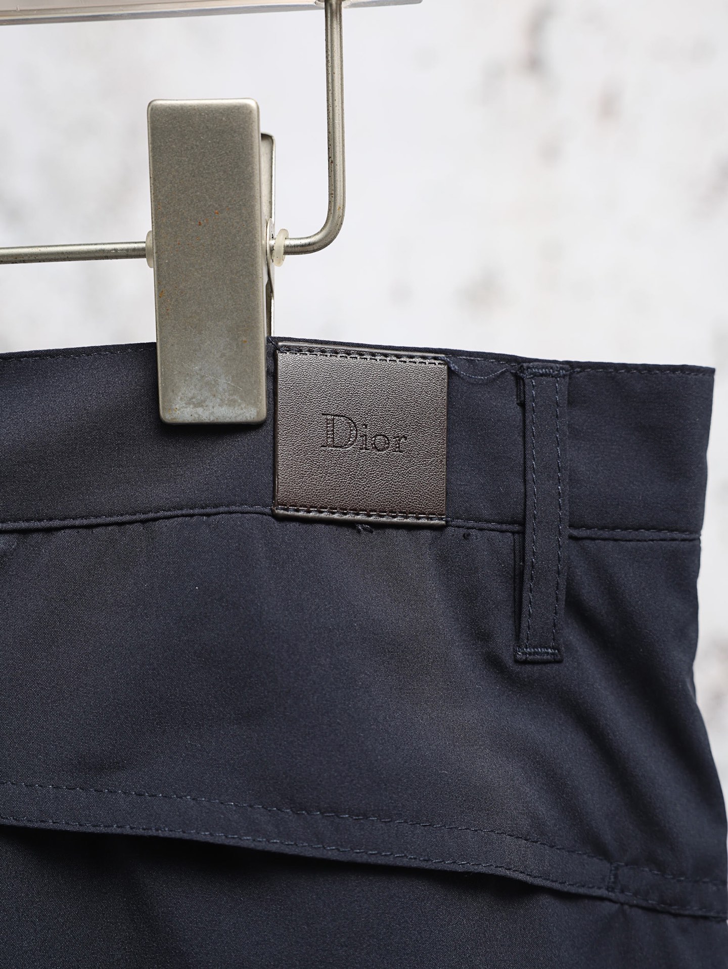 Dior 高版本DIOR 26SS字母刺绣徽标纽扣工装短裤