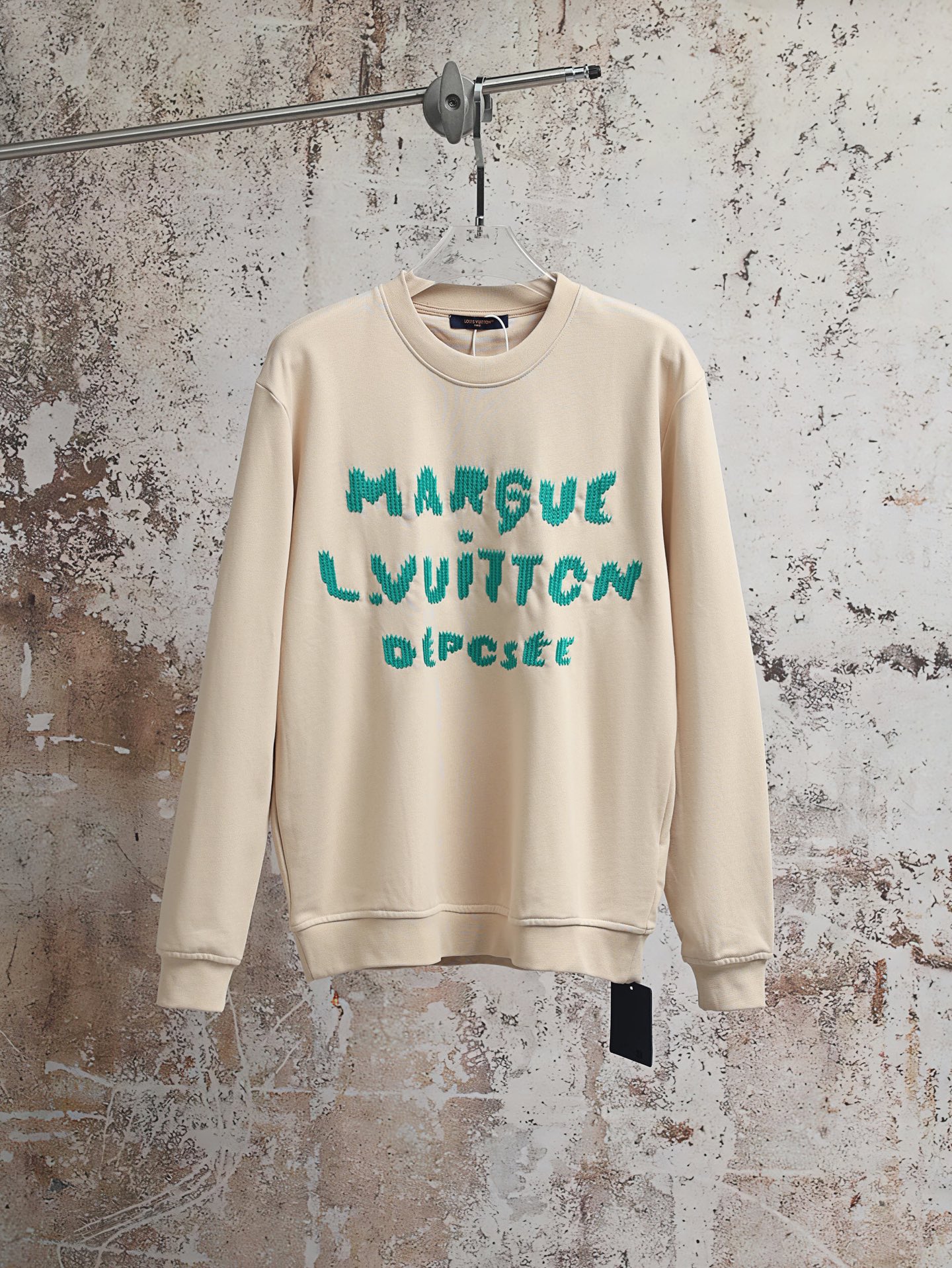 P165 (Versión alta) LOUIS VUITTON 26FW Sudadera con logotipo bordado ●Comprada original por 11300 para desarrollo ●Teji…