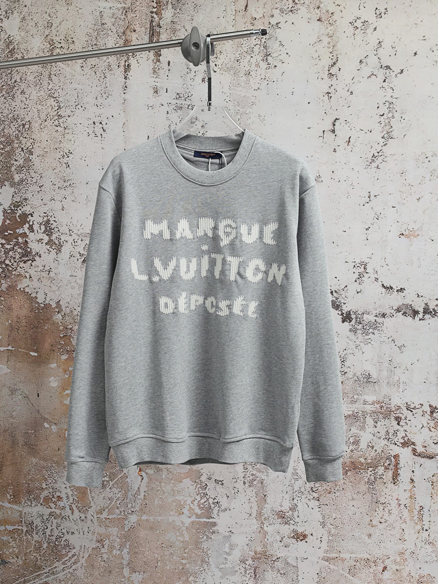 P165 (Versión alta) LOUIS VUITTON 26FW Sudadera con logotipo bordado ●Comprada original por 11300 para desarrollo ●Teji…