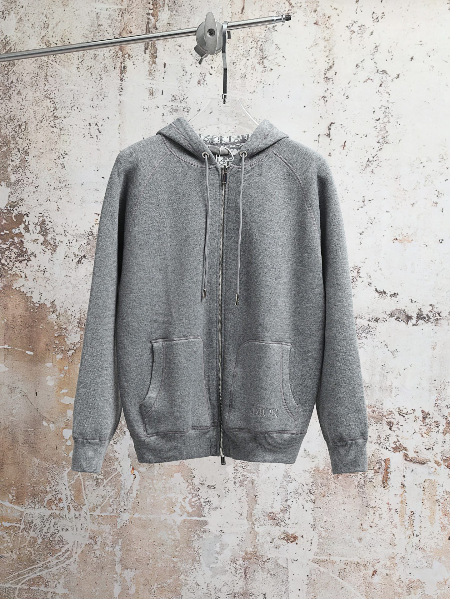 🔥🔥P305 (versión alta) DIOR Dior FW25 chaqueta deportiva de manga larga con estampado de cordón y capucha de algodón p…