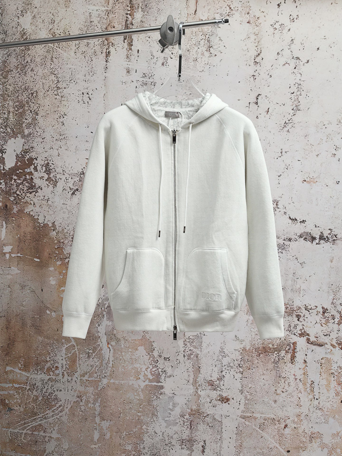 🔥🔥P305 (versión alta) DIOR Dior FW25 chaqueta deportiva de manga larga con estampado de cordón y capucha de algodón p…