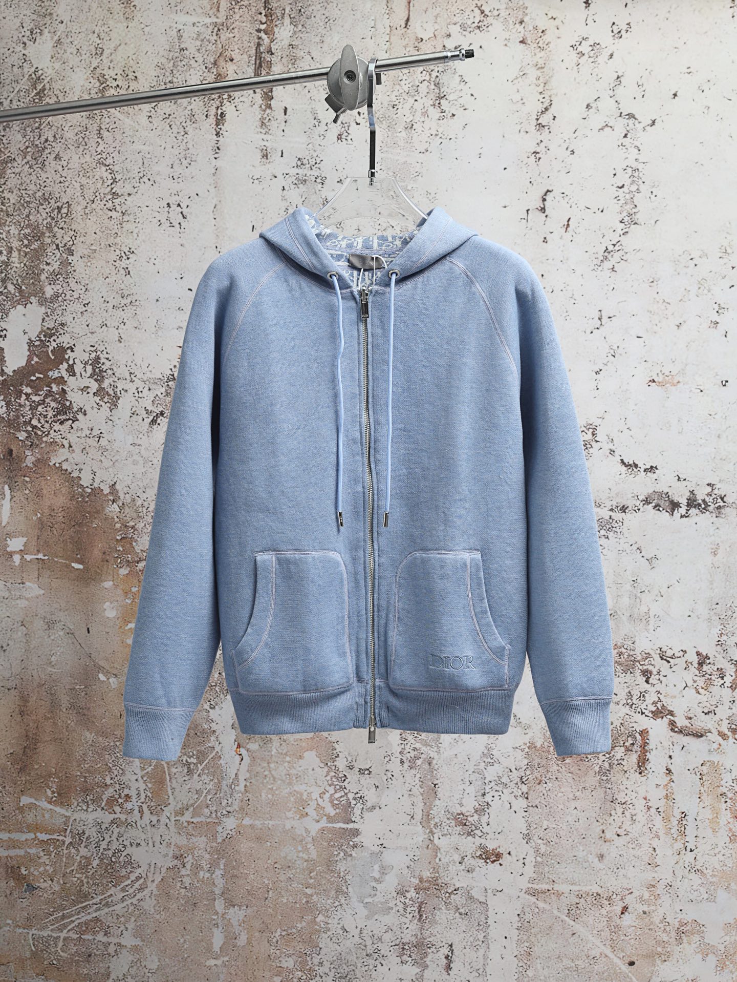 🔥🔥P305 (versión alta) DIOR Dior FW25 chaqueta deportiva de manga larga con estampado de cordón y capucha de algodón p…