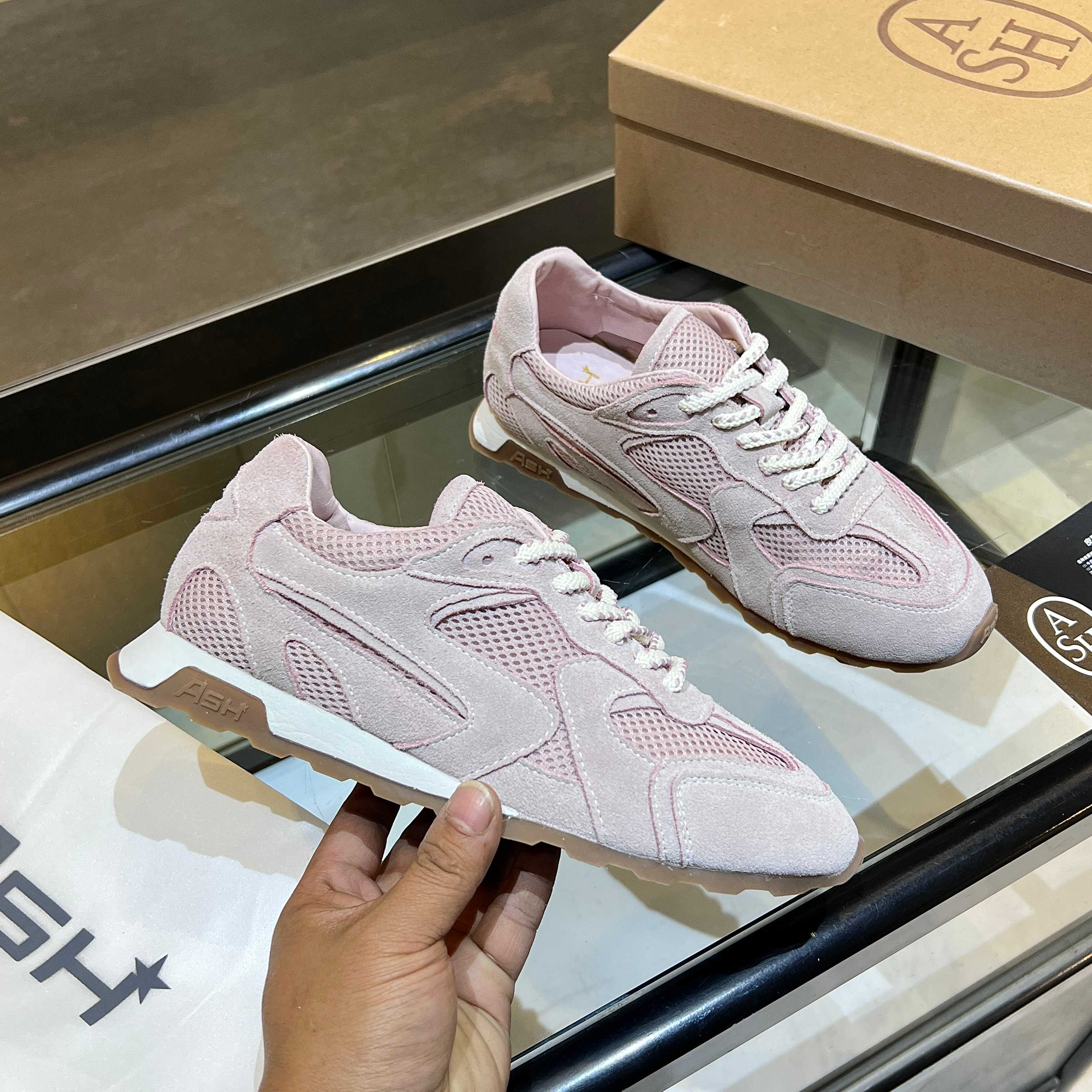 New Ash Number 2502: Zirconium Fabric Shoes with Pig Skin Inner Soles.