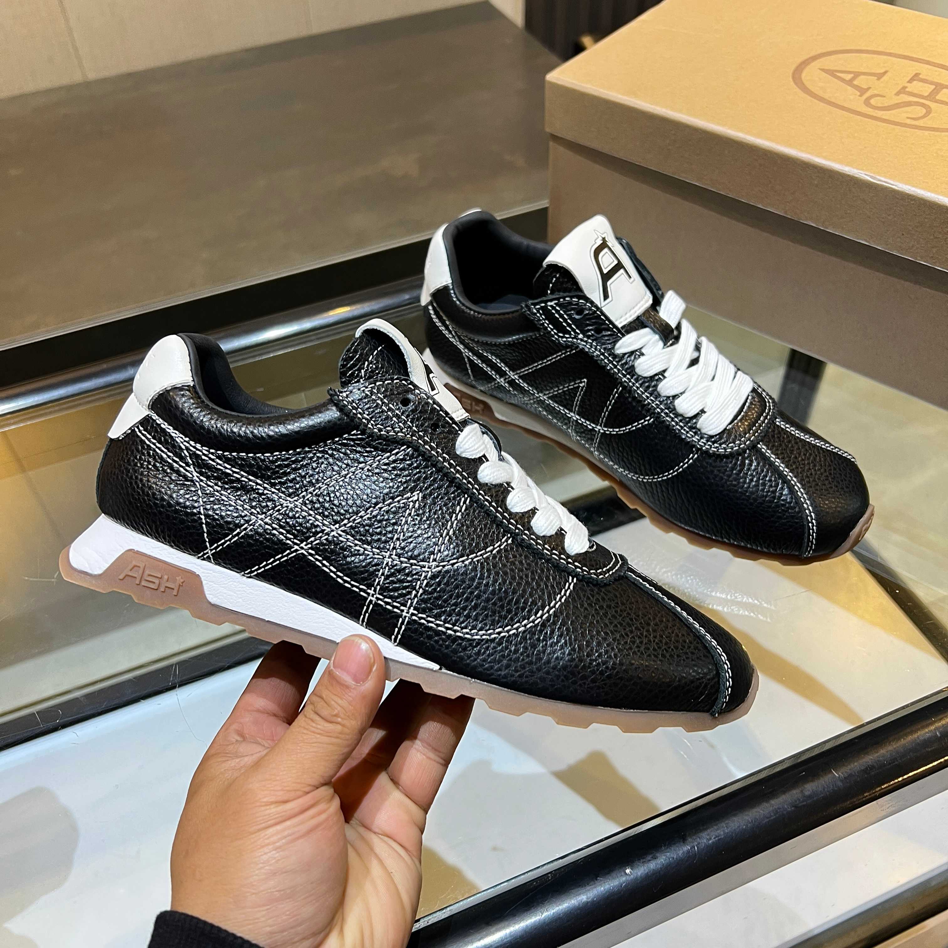 New Ash Number 2505: Kasar-Skin Shoes with Rubber Soles, Pig Skin Inner.