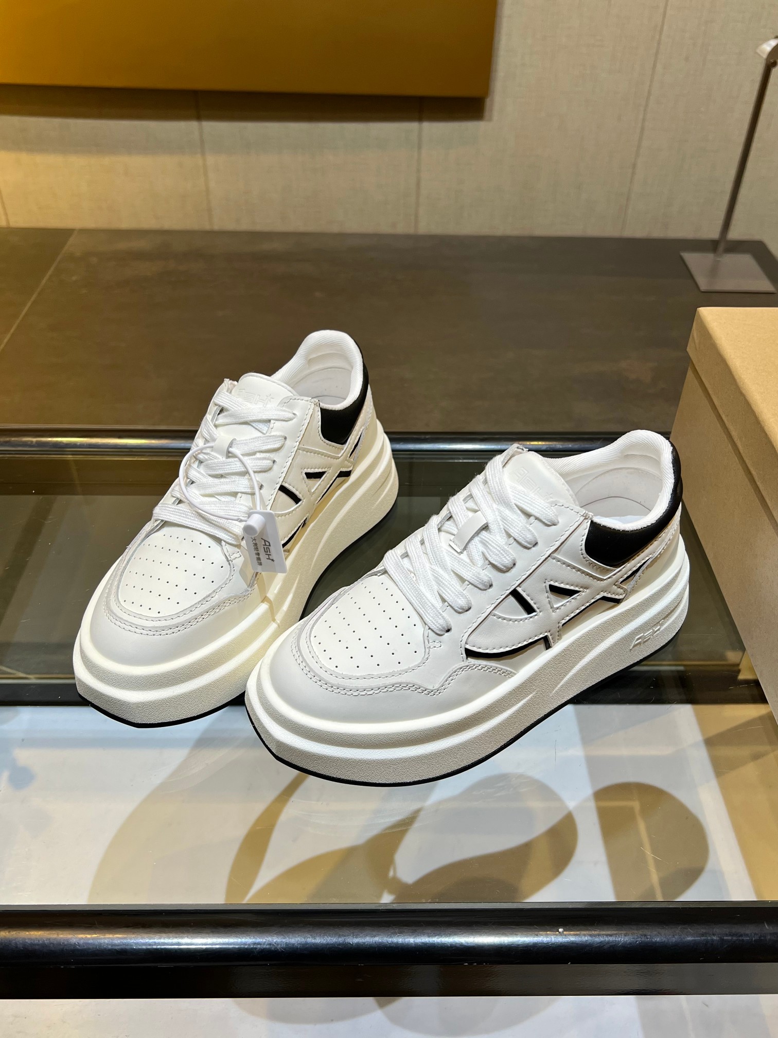 ASH Women's White Leather Platform Sneakers - Stylish and Comfortable 3 a1743054168798 6338