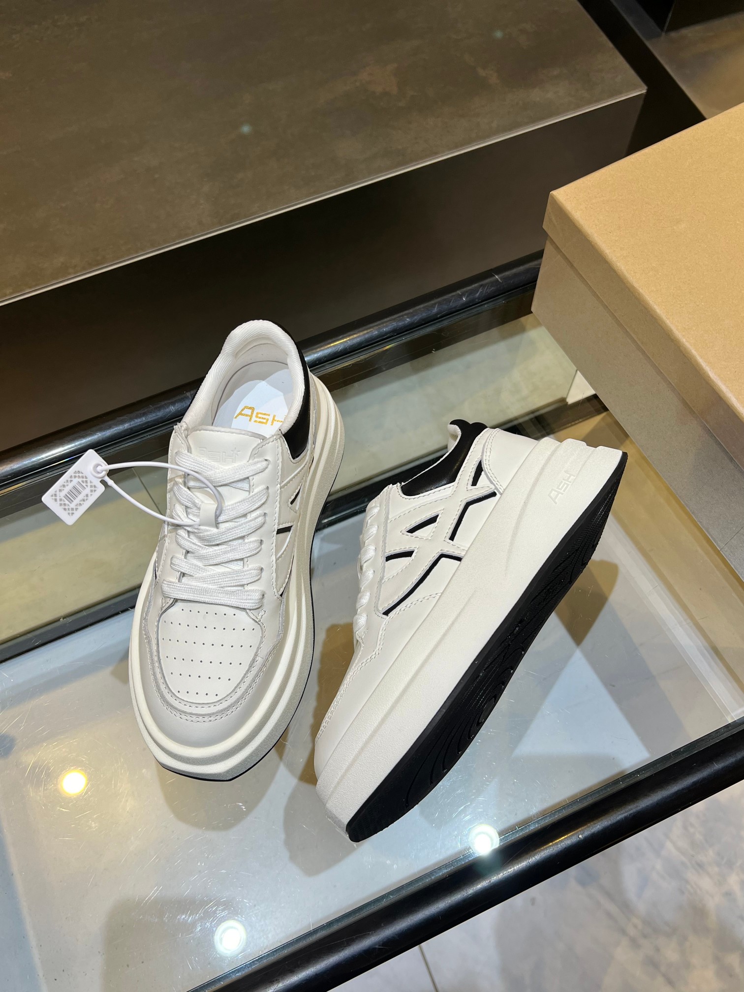 ASH Women's White Leather Platform Sneakers - Stylish and Comfortable 11 a1743054171191 4776