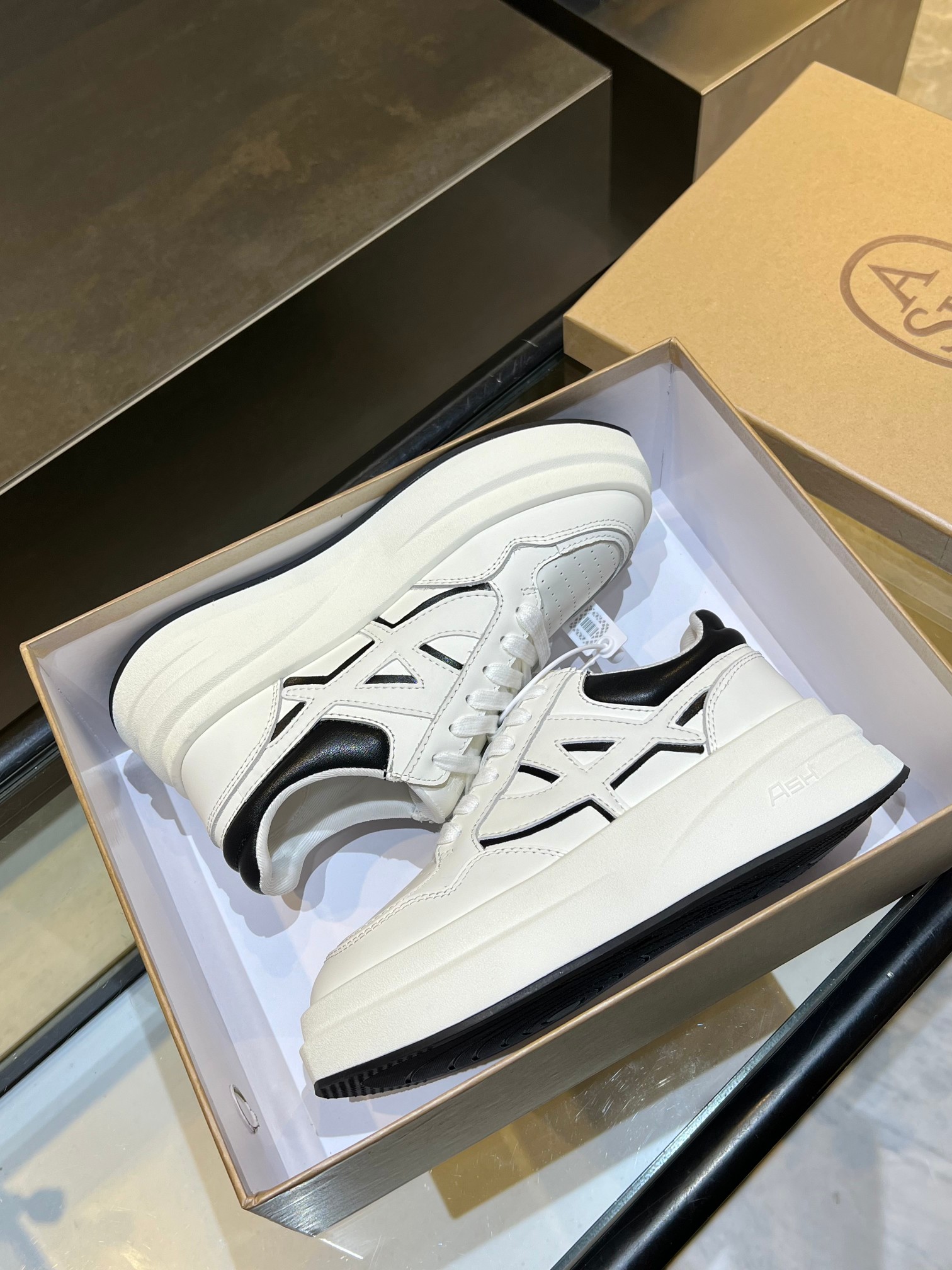 ASH Women's White Leather Platform Sneakers - Stylish and Comfortable 8 a1743054171195 6076