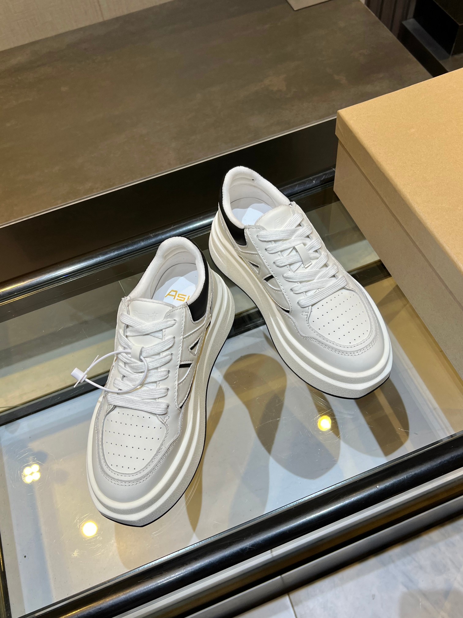 ASH Women's White Leather Platform Sneakers - Stylish and Comfortable 13 a1743054172797 3805