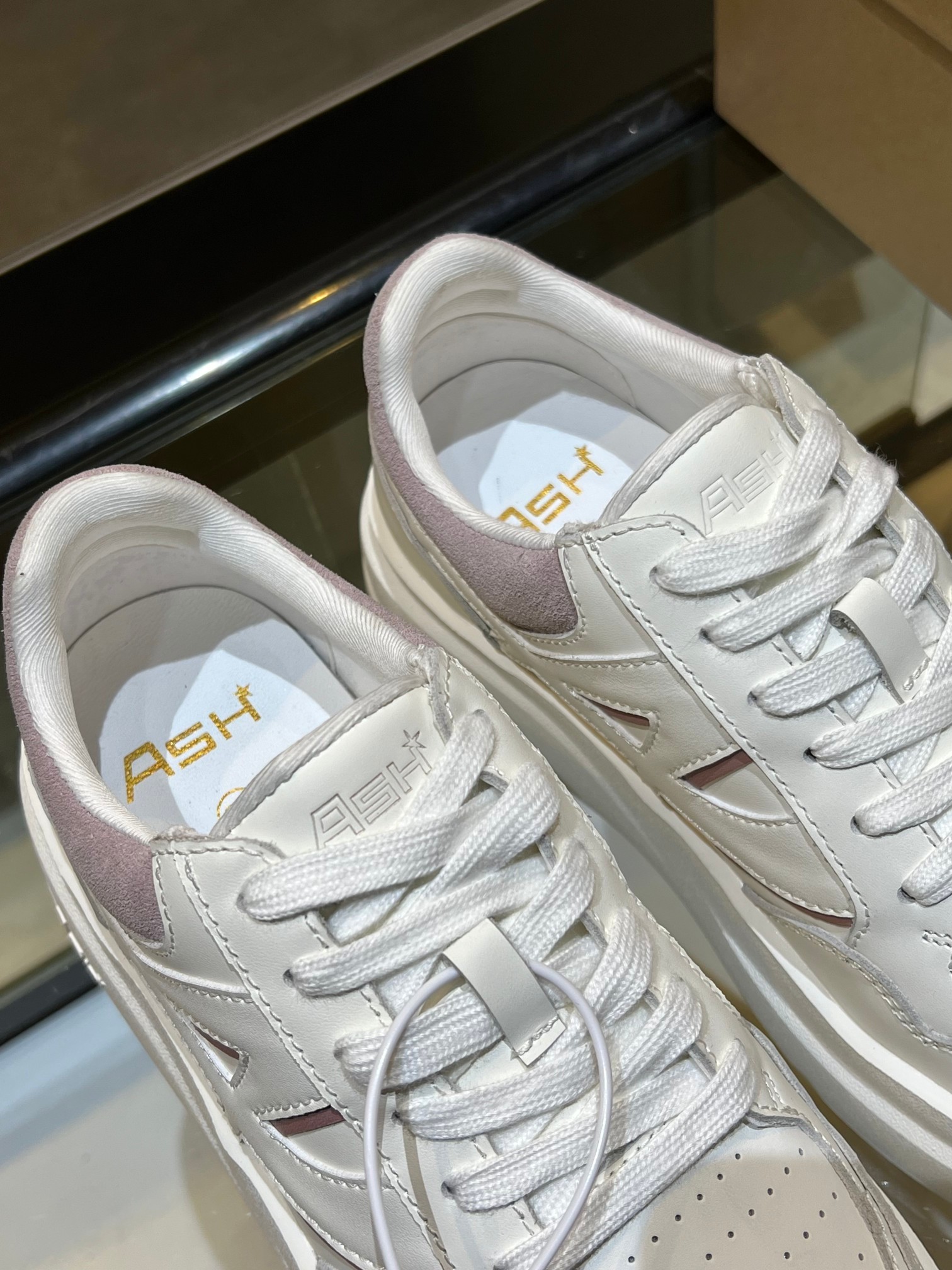 ASH Autumn Women's Leather Casual Sneakers Platform Perforated Breathable Shoes 6 a1743054481368 8881
